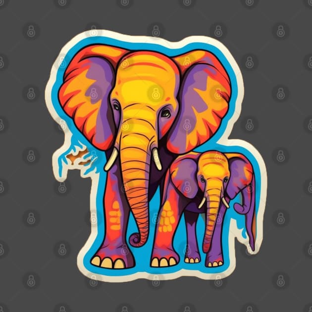 Cute cartoon elephant by Stickermagician