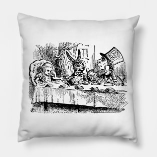 Vintage Alice in Wonderland Tea Party Pillow