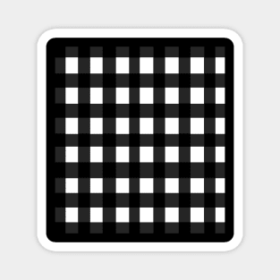 Black and white checkered pattern Magnet