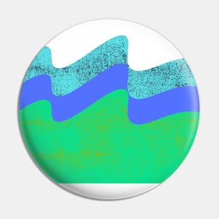 blue green water waves art Pin