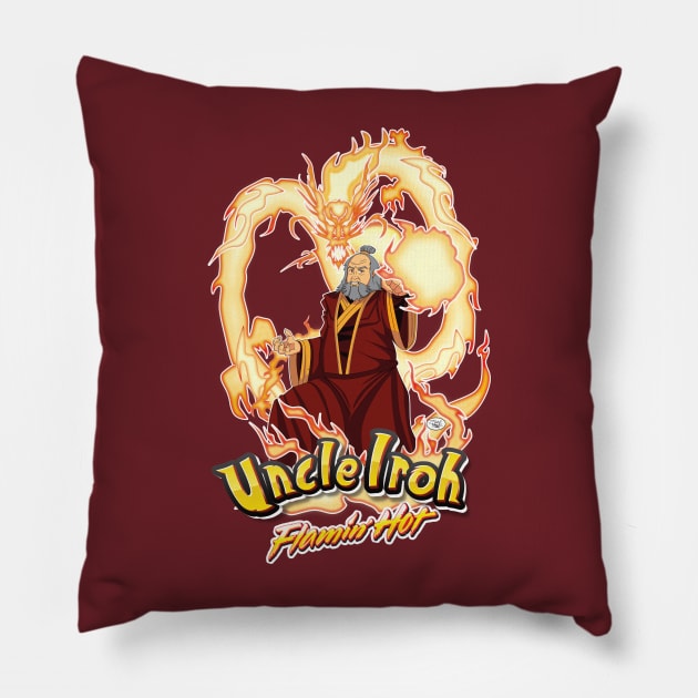 Uncle Iroh Flamin Hot edition Pillow by Gen Pop Art