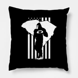 Bigfoot South Carolina Bigfoot American Flag Pillow