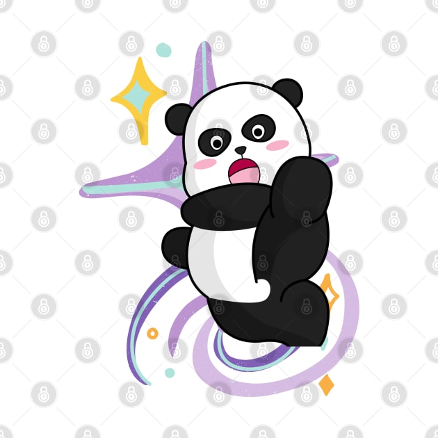 Cute Panda Kungfu In Space by Suga Collection