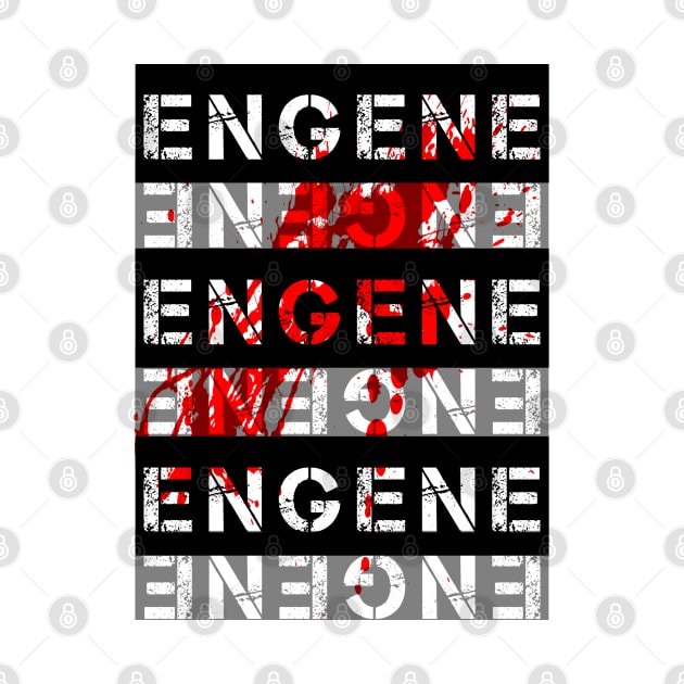 ENGENE Cool Text Art Aesthetic Design by PANGANDOY