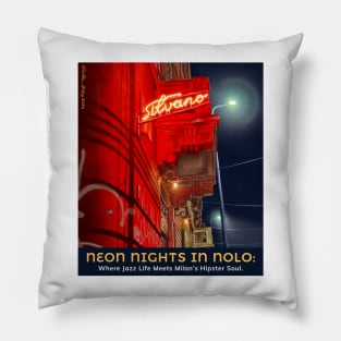 Neon Nights in Nolo Pillow