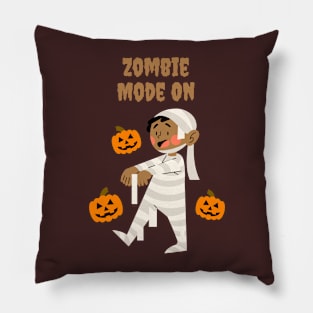 Mummie with pumpkins Pillow