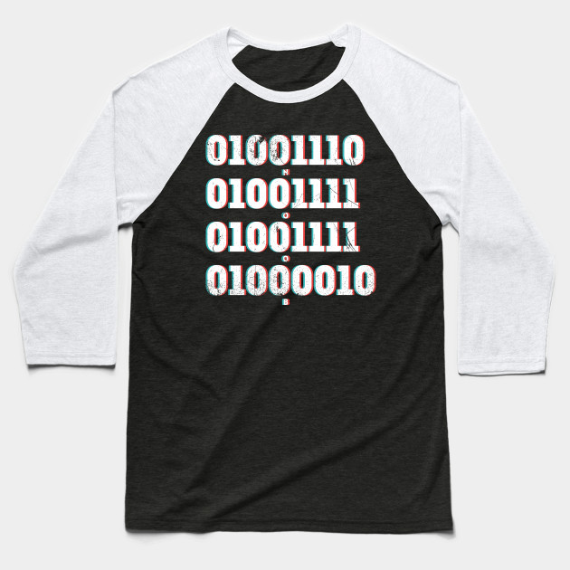 Noob In Binary Code Binary Baseball T Shirt Teepublic - binary code noob shirt roblox