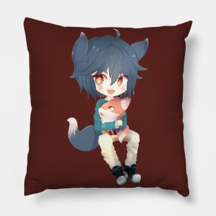 The Boy and the Fox Pillow