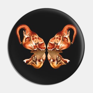 Elephant head as a macabre moth Pin