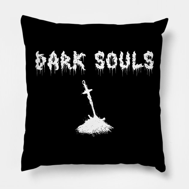 Dark Souls Black Metal Pillow by dankdesigns