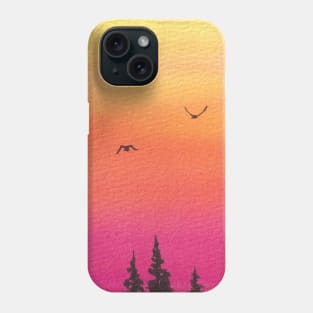 Watercolor sunset Phone Case