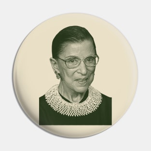 ruth bader ginsburg engraving Pin