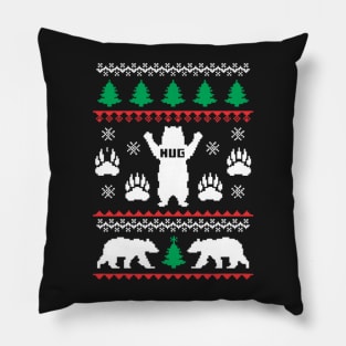 Bear Hug Ugly Christmas Model Pillow