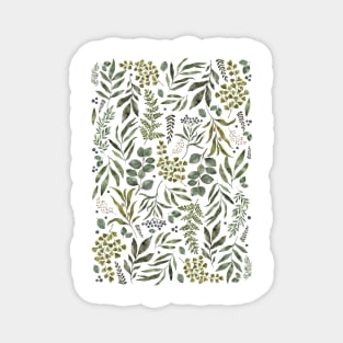Watercolor greenery poster Magnet