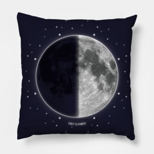 First Quarter/ Half Moon - Moon Phases Pillow