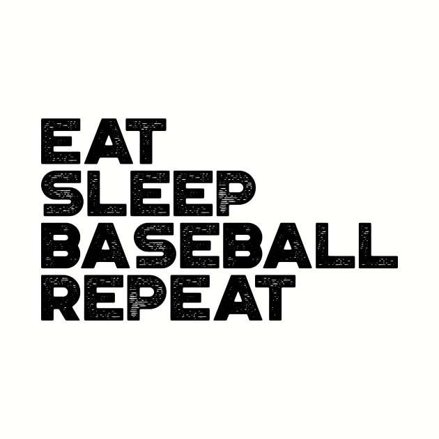 Eat Sleep Baseball Repeat Funny Vintage Retro by truffela