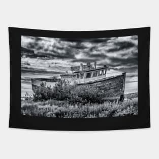 Old Fishing Boat in the Fishing Village of, Marie Joseph, Nova Scotia Tapestry