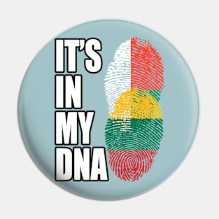 Malagasy And Lithuanian Mix Heritage DNA Flag Pin