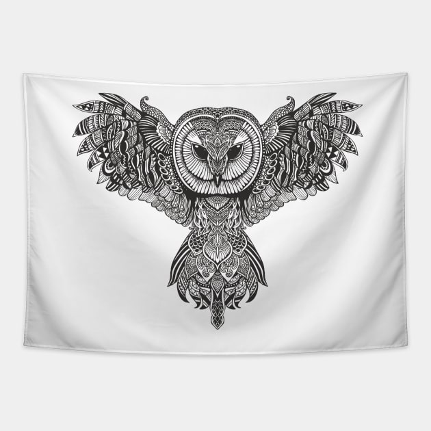 barn owl Tapestry by huebucket