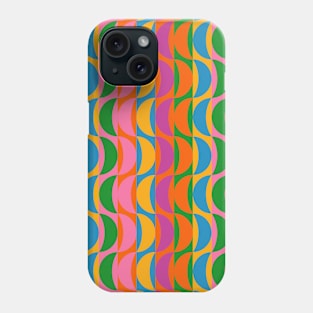 Colorful Wavy Moon Stripes Pop Art Retro Pattern Phone Case