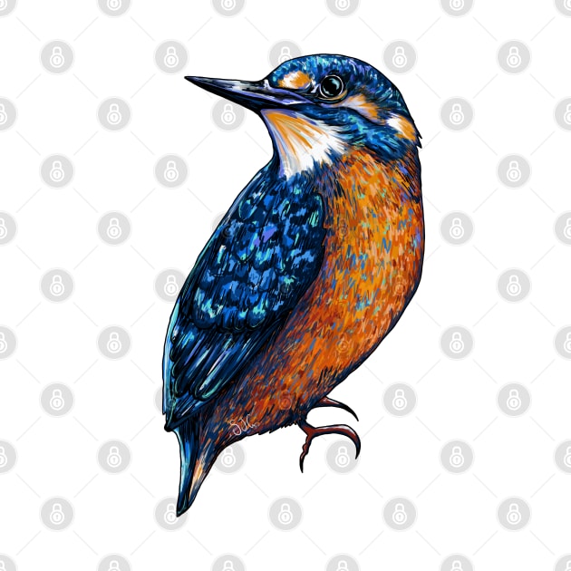 Kingfisher Digital Art Drawing by samanthagarrett