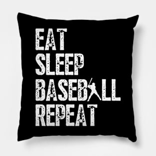 Eat Sleep Baseball Repeat, Funny Baseball Players Pillow