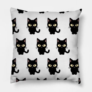 Black cat pattern Pillow