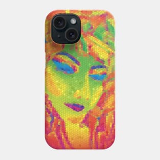 Watercolor Neon Colors Female Portrait Phone Case