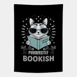 Purrfectly Bookish Tapestry