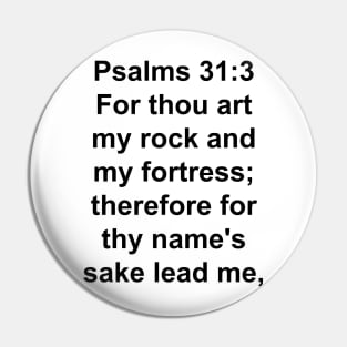 Psalm 31:3  King James Version Bible Verse Typography Pin