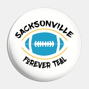 Florida Sacksonville Forever Teal Pin