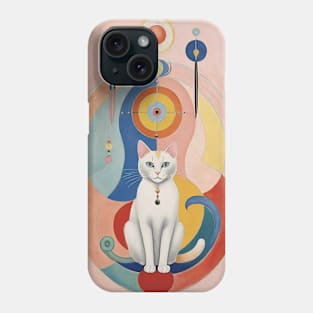 Hilma af Klint's Abstract Feline Wonderland: Whimsical Reverie Phone Case