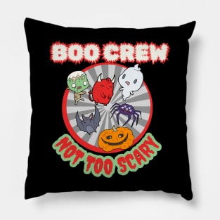 Retro Vintage Halloween. The Little Boo Crew. Not Too Scary Pillow