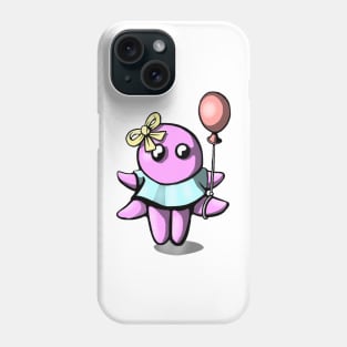Happy Octopus with Balloon Phone Case