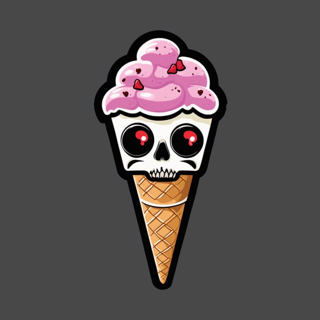 Zombie ice cream I scream cone by Edgi