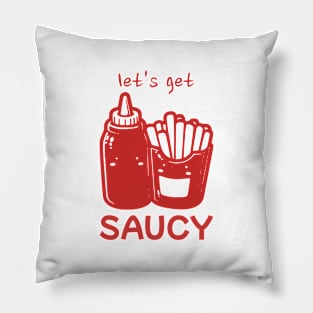 Best Friend Forever Ketchup and Fries Let's Get Saucy FOOD-3 Pillow