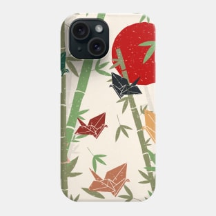 Calming Oriental Bamboo and Origami Phone Case