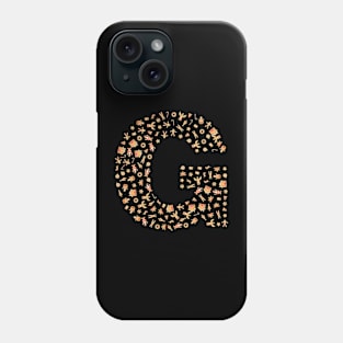 Letter G Initial Christmas Decorations Gingerbread Phone Case