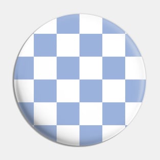 Sky blue and white checkerboard print Pin