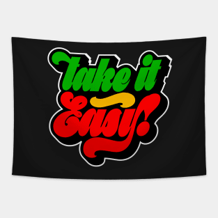 Take It Easy! Rasta Colors Reggae Tapestry