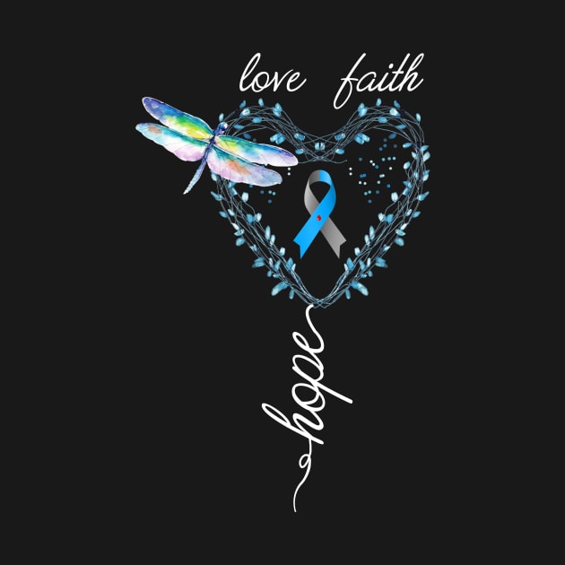 Hope Love Faith Diabetes Awareness by TeeSky