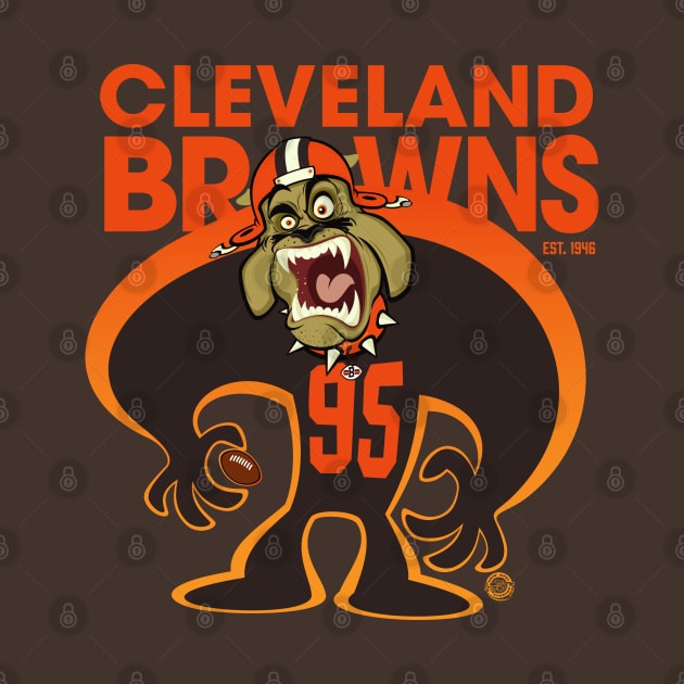 Cleveland Browns BullDawg Whoosh 95 by Goin Ape Studios