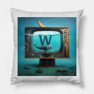 Letter W for Whale Watching TV Under-Water from AdventuresOfSela Pillow
