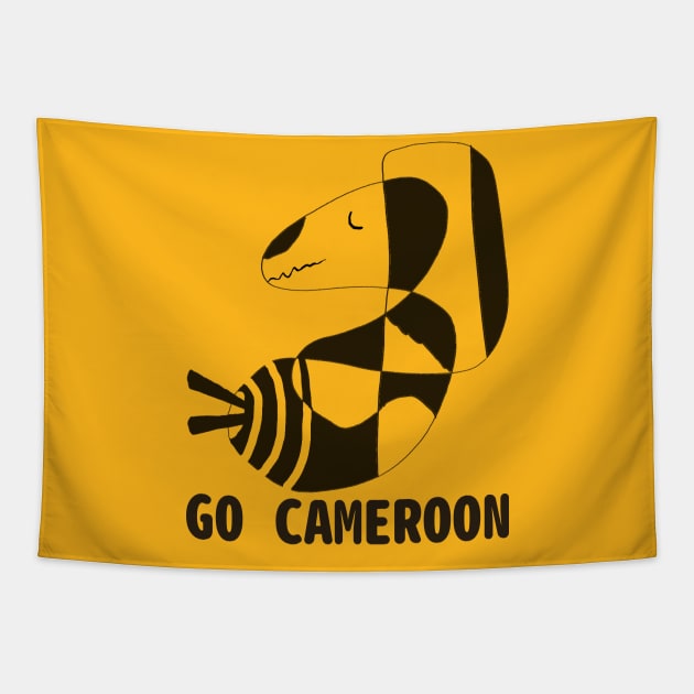 GO CAMEROON Tapestry by abagold