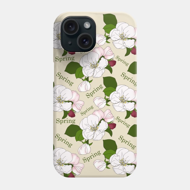 Apple blossom. Spring time for love and romance. Phone Case by KateQR