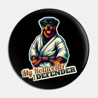 Karate Rottweiler Pin