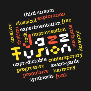 Jazz Fusion Creative Typographic Concept T-Shirt