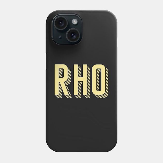 Yellow Rho Sunshine Letter Phone Case by Rosemogo