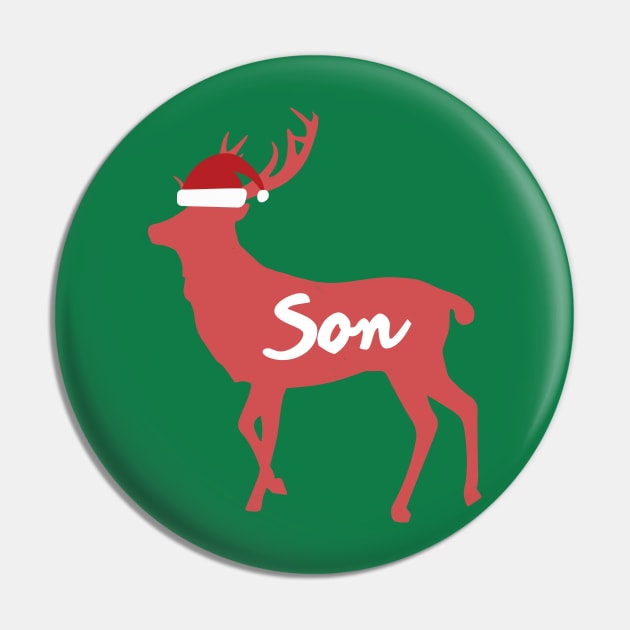 Son Boy Reindeer Family Group Christmas Eve Matching Pin by Freid