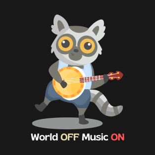 Retro Music On World Off T-Shirt